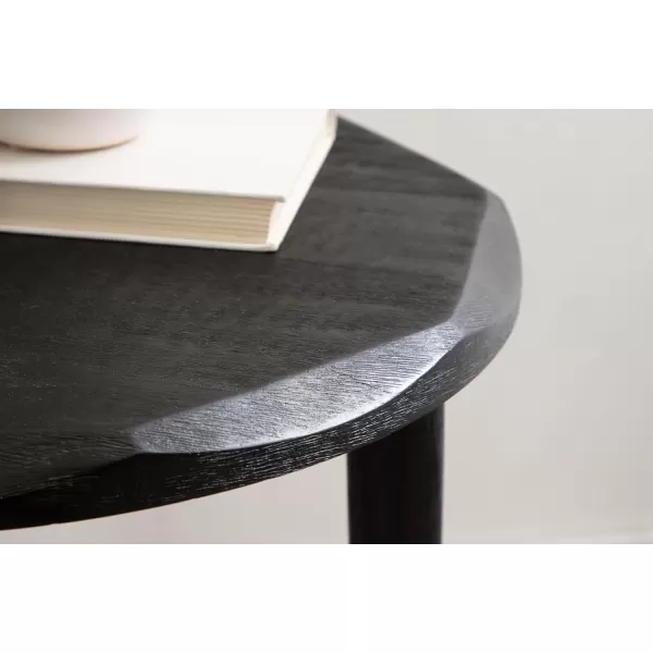 imageKate and Laurel Tavares Solid Wood Accent End Table for Use as Indoor Plant Stand or Living Room Decor Piece 18x18x20 Black