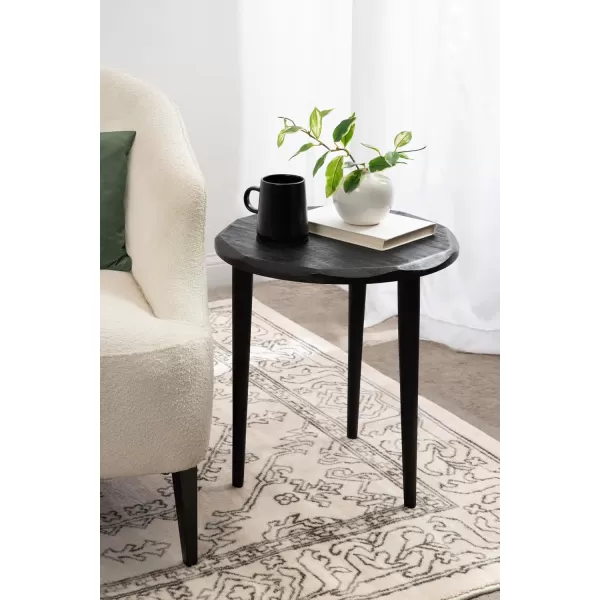 imageKate and Laurel Tavares Solid Wood Accent End Table for Use as Indoor Plant Stand or Living Room Decor Piece 18x18x20 Black