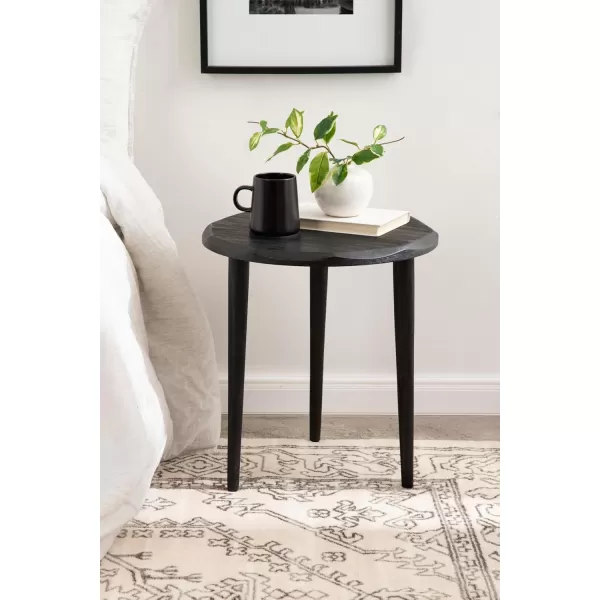 imageKate and Laurel Tavares Solid Wood Accent End Table for Use as Indoor Plant Stand or Living Room Decor Piece 18x18x20 Black