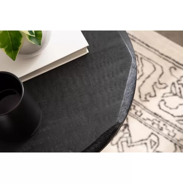 imageKate and Laurel Tavares Solid Wood Accent End Table for Use as Indoor Plant Stand or Living Room Decor Piece 18x18x20 Black