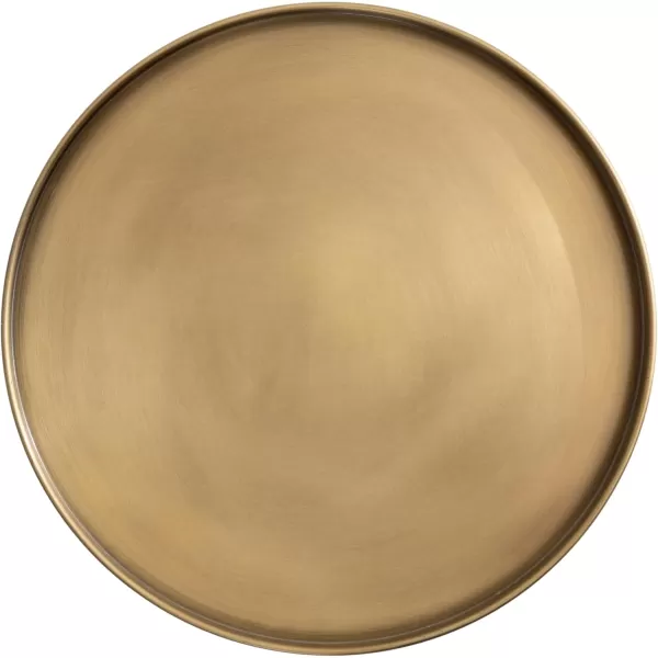 imageKate and Laurel Tira Elegant Round Side Table 14 x 24 Brass and Black Modern Glam Circle End Table for Use as Bedroom Nightstand or Living Room Table OptionGoldBlack