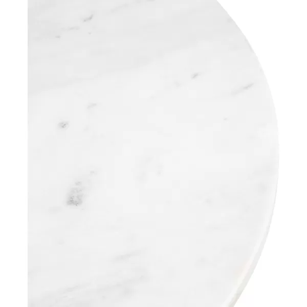 imageKate and Laurel Tira Elegant Round Side Table 14 x 24 Brass and Black Modern Glam Circle End Table for Use as Bedroom Nightstand or Living Room Table OptionGunmetalWhite Marble