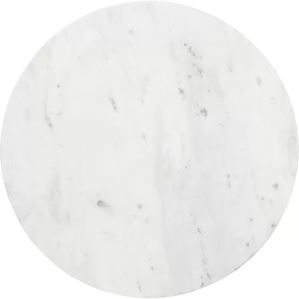 imageKate and Laurel Tira Elegant Round Side Table 14 x 24 Brass and Black Modern Glam Circle End Table for Use as Bedroom Nightstand or Living Room Table OptionGunmetalWhite Marble
