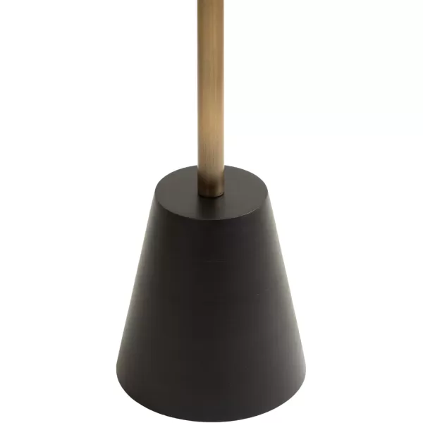 imageKate and Laurel Tira Elegant Round Side Table 14 x 24 Brass and Black Modern Glam Circle End Table for Use as Bedroom Nightstand or Living Room Table OptionGoldBlack