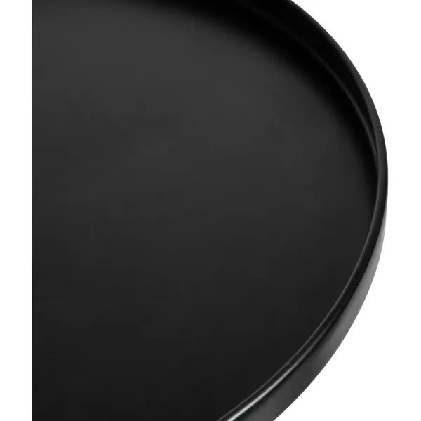imageKate and Laurel Tira Elegant Round Side Table 14 x 24 Brass and Black Modern Glam Circle End Table for Use as Bedroom Nightstand or Living Room Table OptionBlackWalnut Brown