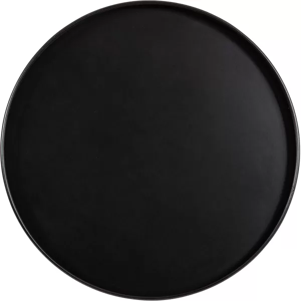 imageKate and Laurel Tira Elegant Round Side Table 14 x 24 Brass and Black Modern Glam Circle End Table for Use as Bedroom Nightstand or Living Room Table OptionBlackWalnut Brown