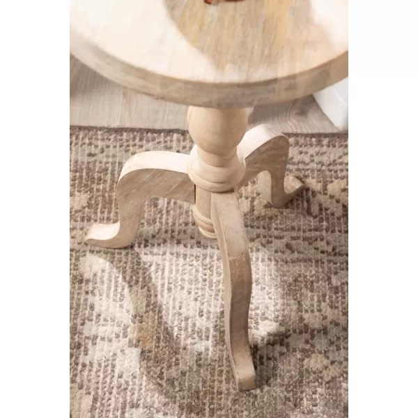 imageKate and Laurel Tourneaux Traditional Wooden Round Side Table 16 x 26 Light Natural Elegant Vintage Pedestal Table for Use as Living Room End Table Indoor Plant Stand or Bedroom NightstandNatural