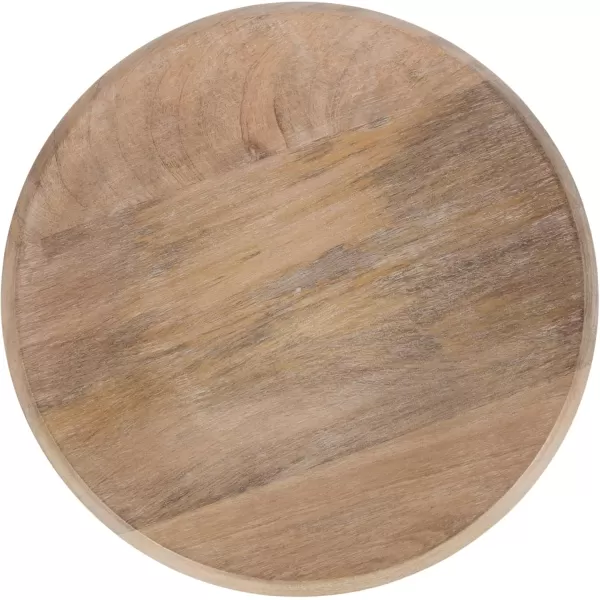 imageKate and Laurel Tourneaux Traditional Wooden Round Side Table 16 x 26 Light Natural Elegant Vintage Pedestal Table for Use as Living Room End Table Indoor Plant Stand or Bedroom NightstandNatural