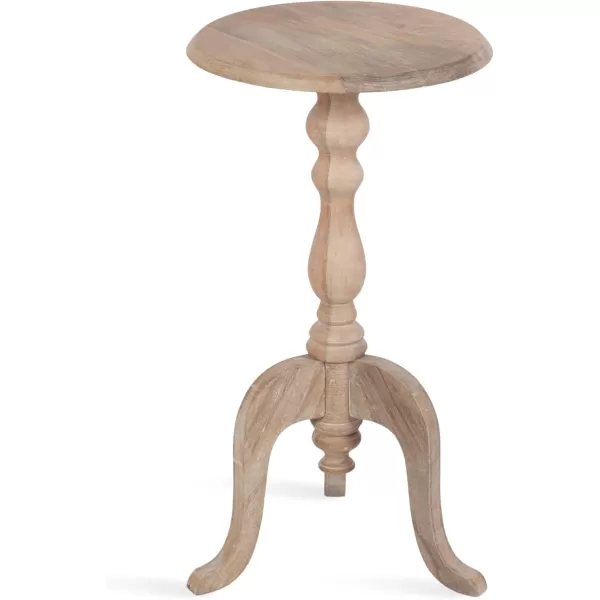 imageKate and Laurel Tourneaux Traditional Wooden Round Side Table 16 x 26 Light Natural Elegant Vintage Pedestal Table for Use as Living Room End Table Indoor Plant Stand or Bedroom NightstandNatural