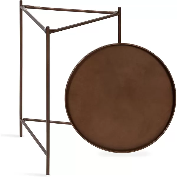 imageKate and Laurel Ulani Set of 2 Nested Round Metal End Tables BlackBronze