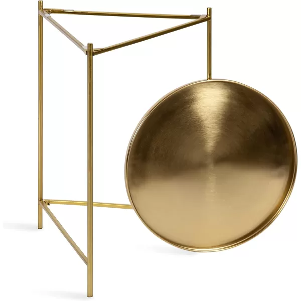 imageKate and Laurel Ulani Set of 2 Nested Round Metal End Tables BlackGold