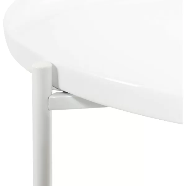 imageKate and Laurel Ulani Set of 2 Nested Round Metal End Tables BlackWhite
