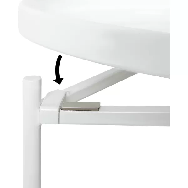 imageKate and Laurel Ulani Set of 2 Nested Round Metal End Tables BlackWhite