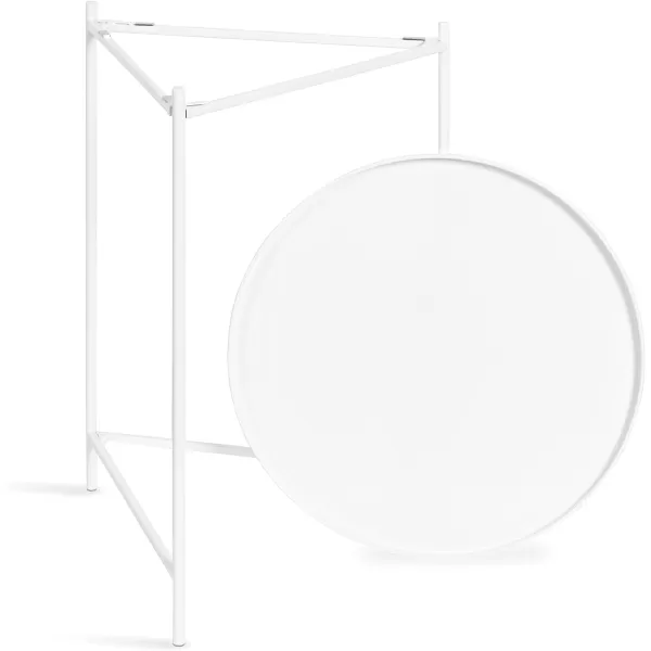 imageKate and Laurel Ulani Set of 2 Nested Round Metal End Tables BlackWhite