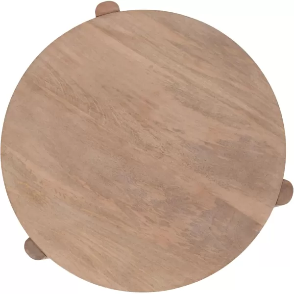 imageKate and Laurel Vola Transitional End Use as Bedside Nightstand Living Room Pedestal Table or Bedroom Vanity Stool 17x17x18 Natural