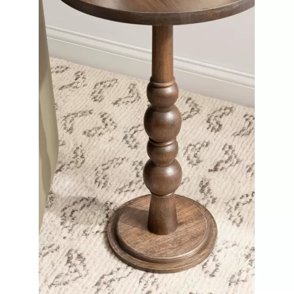 imageKate and Laurel Wegner Vintage Pedestal Use as Living Room End Table Plant Stand or Bedroom Nightstand 16x16x26 BrownBrown