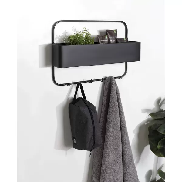 imageKate and Laurel Yeager Modern Pocket Wall Organizer 21 x 14 Black Decorative Mail and Key Holder for Wall