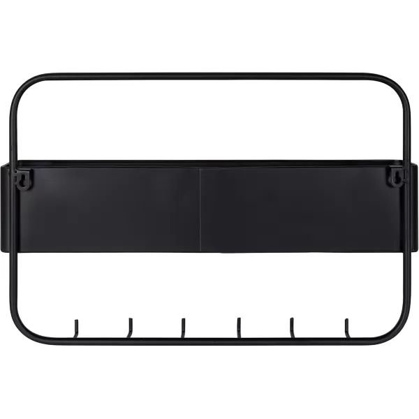 imageKate and Laurel Yeager Modern Pocket Wall Organizer 21 x 14 Black Decorative Mail and Key Holder for Wall