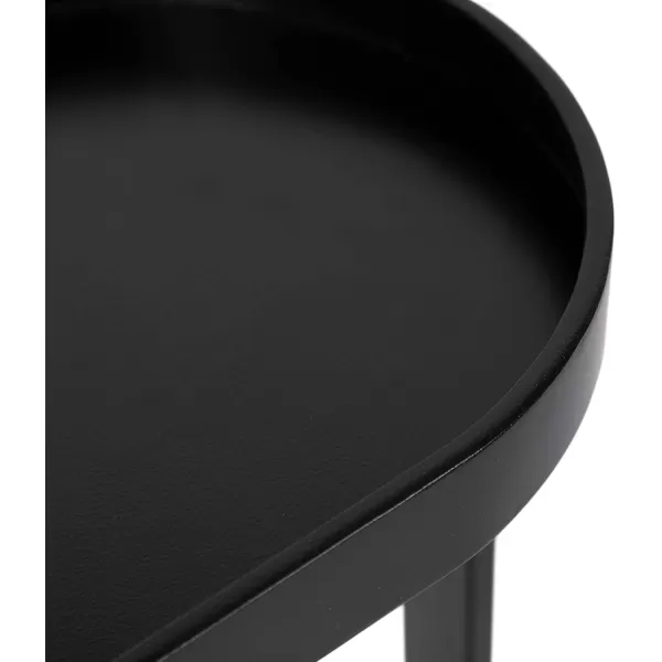 imageKate and Laurel Zabel Capsule Narrow Metal Side Table 17 x 9 x 24 Bronze and Black Transitional Slim Rounded Oval End Table for Small Spaces and Display