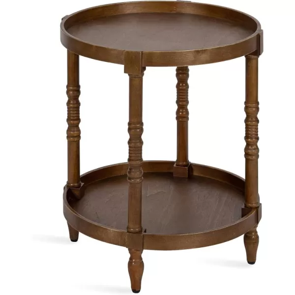 imageKate and Laurel Bellport Farmhouse Side Table 20 x 20 x 24 Rustic Brown Sophisticated Rustic End Table for Storage and Display