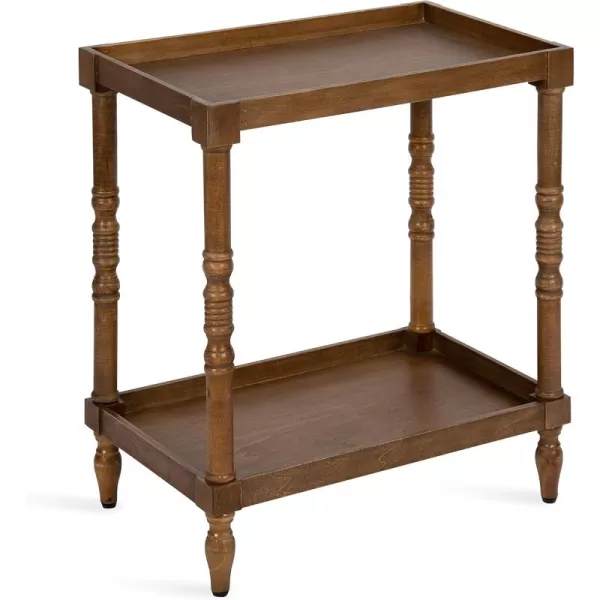 imageKate and Laurel Bellport Farmhouse Side Table 22 x 14 x 26 Rustic Brown Decorative Rectangular End Table for Storage and DisplayRustic Brown