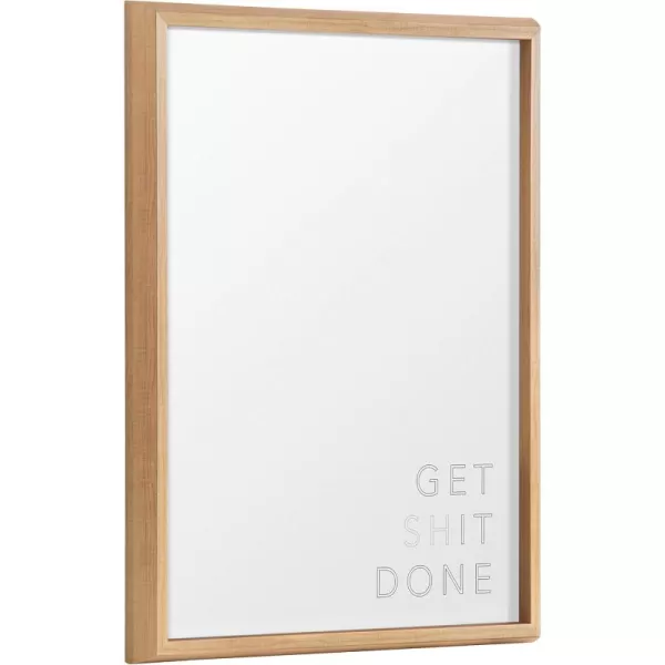 imageKate and Laurel Blake Get It Done Framed Printed Printed DryErase Glass Wall Art by The Creative Bunch Studio 18x24 Natural Inspirational Art for Wall
