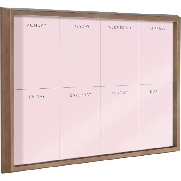 imageKate and Laurel Blake This Week Framed Pink Printed Glass Dry Erase Wall Art by The Creative Bunch Studio 18x24 Gold Weekly Calendar Printed Glass Wall Organizer