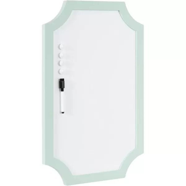 imageKate and Laurel Holbrook Scalloped Magnetic Dry Erase Board with Marker and Four Magnets 15 x 24 Green Decorative Wall Organization White Board for Use as Bedroom or Dorm Room DecorGreen