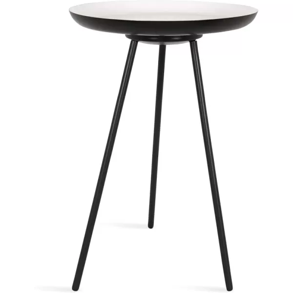 imageKate and Laurel Laranya Modern Side Table 15quot x 15quot x 225quot White and Black Excellent Sofa End Table and Decorative Accent