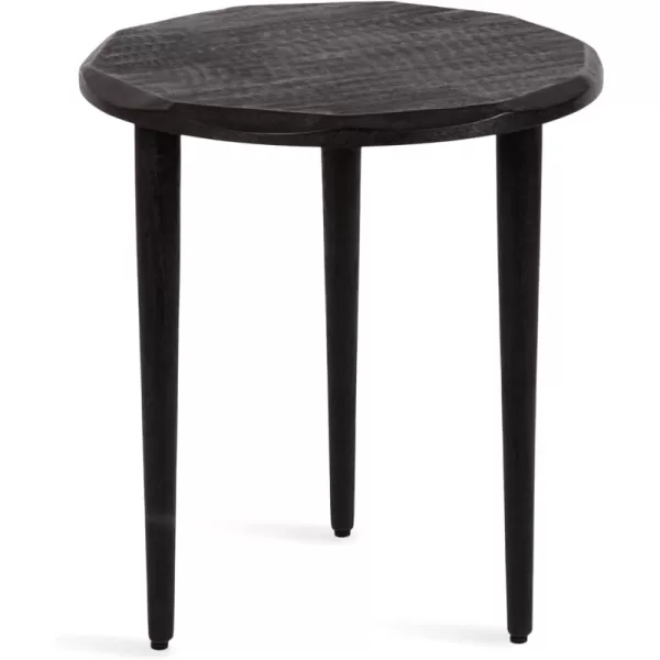 imageKate and Laurel Tavares Solid Wood Accent End Table for Use as Indoor Plant Stand or Living Room Decor Piece 18x18x20 Black