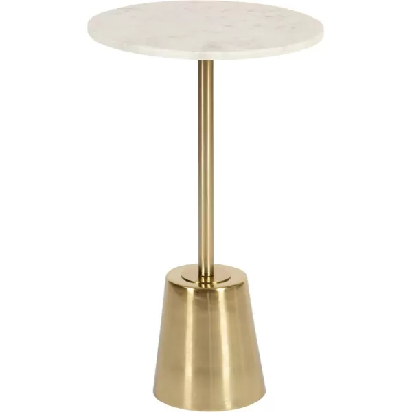 imageKate and Laurel Tira Elegant Round Side Table 14 x 24 Brass and Black Modern Glam Circle End Table for Use as Bedroom Nightstand or Living Room Table OptionGold