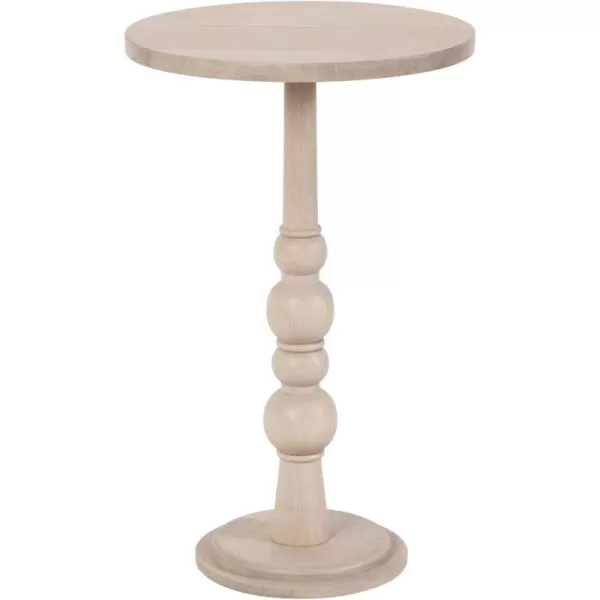 imageKate and Laurel Wegner Vintage Pedestal Use as Living Room End Table Plant Stand or Bedroom Nightstand 16x16x26 BrownWhite