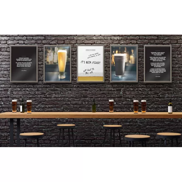 imageKate and Laurel Blake Beer Words of Wisdom Framed Printed DryErase Glass Wall Art by The Creative Bunch Studio 18x24 Natural Eraseable Bar Art for Wall