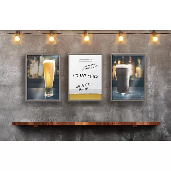 imageKate and Laurel Blake Beer Words of Wisdom Framed Printed DryErase Glass Wall Art by The Creative Bunch Studio 18x24 Natural Eraseable Bar Art for Wall