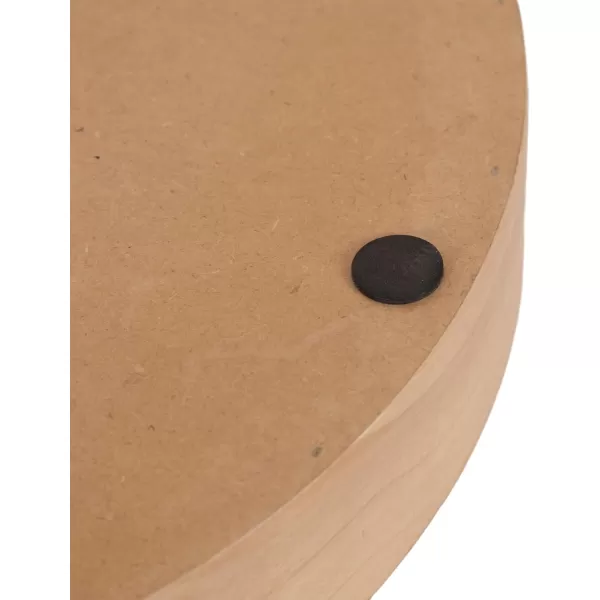 imageKate and Laurel Burlock Modern Decorative Burlwood Round Tray with Handles 15 x 15 Natural Wood and Gold Transitional Circle Tray for Use as Entryway Tray Decor or Ottoman Serving Tray