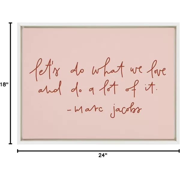 imageKate and Laurel Sylvie Do What We Love Framed Canvas Wall Art by Maja Tomljanovic 18x24 White Motivational Word Art for WallWhite