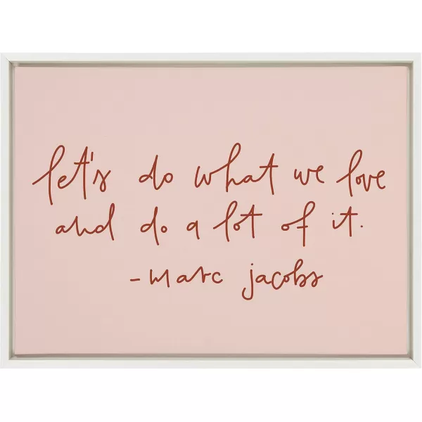 imageKate and Laurel Sylvie Do What We Love Framed Canvas Wall Art by Maja Tomljanovic 18x24 White Motivational Word Art for WallWhite