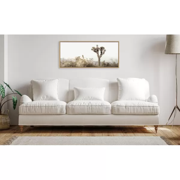imageKate and Laurel Sylvie Joshua Tree Landscape Framed Canvas Wall Art by Saint and Sailor Studios 23x33 Natural Modern Desert Tree Landscape Art for WallNatural