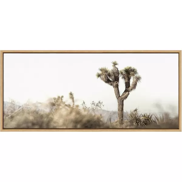 imageKate and Laurel Sylvie Joshua Tree Landscape Framed Canvas Wall Art by Saint and Sailor Studios 23x33 Natural Modern Desert Tree Landscape Art for WallNatural