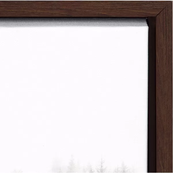 imageKate and Laurel Sylvie Lush Green Forest on a Foggy Day Framed Canvas Wall Art by The Creative Bunch Studio 23x33 Brown Mystifying Nature Art for WallBrown