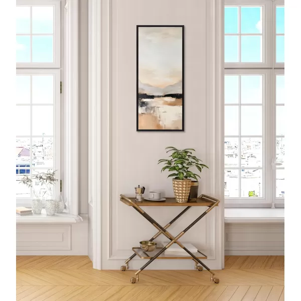 imageKate and Laurel Sylvie Peaceful Landscape III Framed Canvas Wall Art by Amy Lighthall 18x40 Gold Modern Abstract Landscape Art for WallBlack