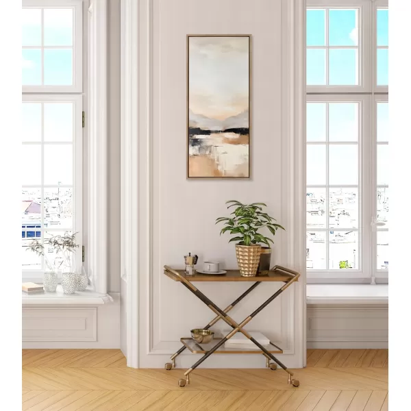 imageKate and Laurel Sylvie Peaceful Landscape III Framed Canvas Wall Art by Amy Lighthall 18x40 Gold Modern Abstract Landscape Art for WallGold