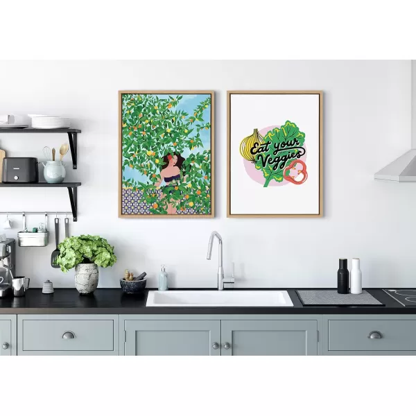 imageKate and Laurel Sylvie Sevilla Girl Framed Canvas Wall Art by Maja Tomljanovic 18x24 Natural Relaxing Nature Art for Wall