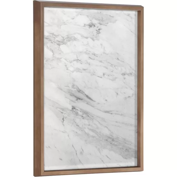 imageKate and Laurel Blake Gray Marble Framed Printed Glass Dry Erase Wall Art by The Creative Bunch Studio 18x24 Gold Modern Wall Organizer