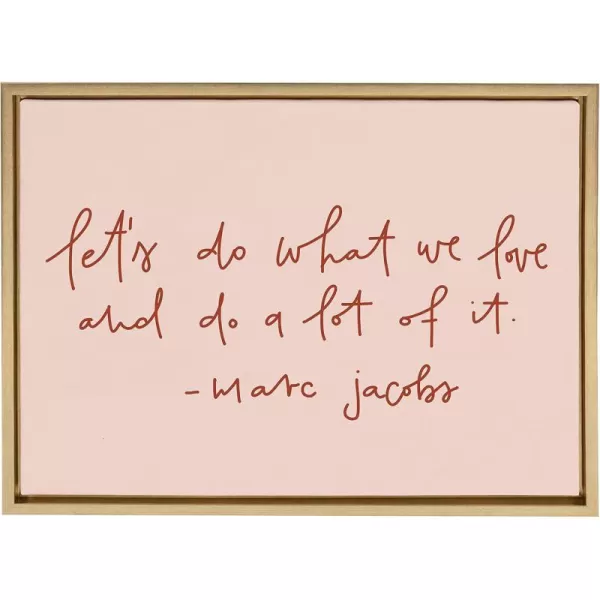 imageKate and Laurel Sylvie Do What We Love Framed Canvas Wall Art by Maja Tomljanovic 18x24 White Motivational Word Art for WallGold