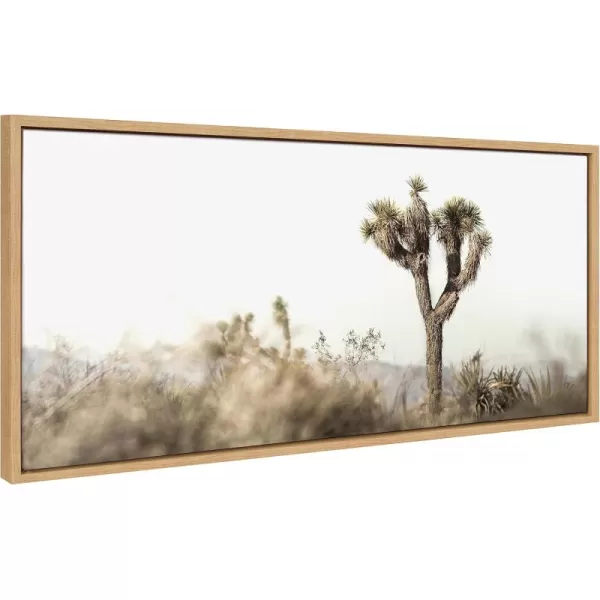 imageKate and Laurel Sylvie Joshua Tree Landscape Framed Canvas Wall Art by Saint and Sailor Studios 23x33 Natural Modern Desert Tree Landscape Art for WallNatural