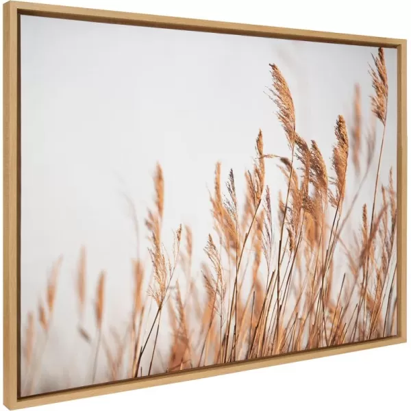 imageKate and Laurel Sylvie Marsh Grass No 4 Framed Canvas Wall Art by Crystal Lynn Collins 28x38 Natural Rustic Natural Landscape Art for Wall