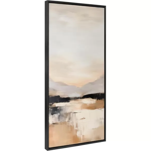imageKate and Laurel Sylvie Peaceful Landscape III Framed Canvas Wall Art by Amy Lighthall 18x40 Gold Modern Abstract Landscape Art for WallBlack