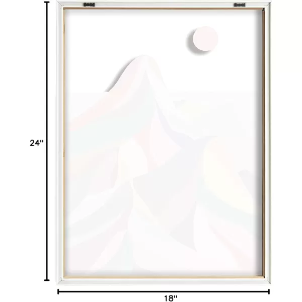 imageKate and Laurel Blake MCM Mountains Framed Printed Glass Wall Art by Rachel Lee of My Dream Wall 18 x 24 Natural Decorative Boho Mountain Art