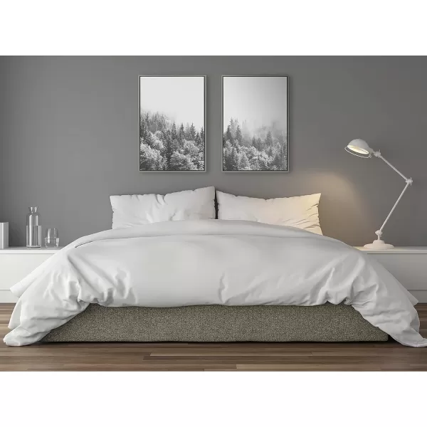 imageKate and Laurel Sylvie Forest On A Foggy Day Black and White Framed Canvas Wall Art Set by The Creative Bunch Studio Set of 2 23x33 Natural Charming Decorative Forest Art for WallGray